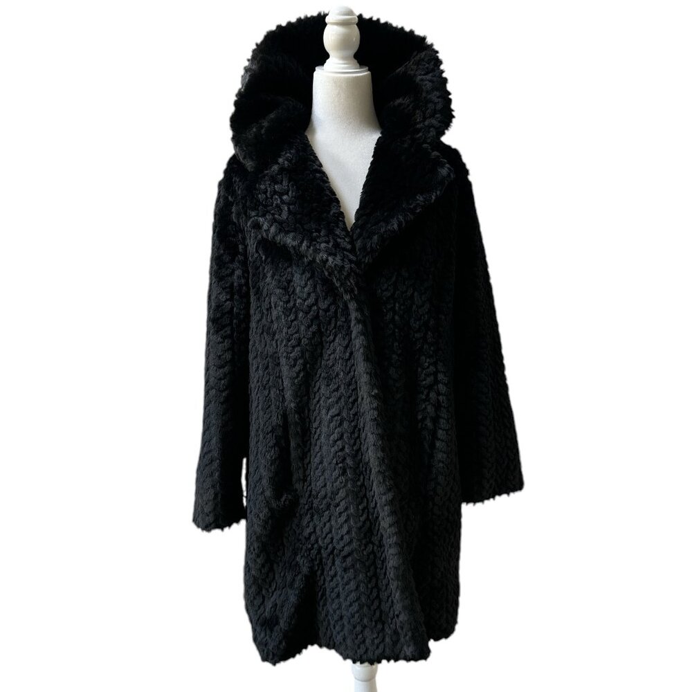 Black Faux Fur Coat